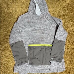 All in Motion Heathered Gray Hoodie with Lime Accent
